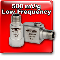 500 mV/g Accelerometers - Low Frequency