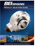 Selection guide for position sensor encoder products from BEI Sensors