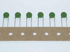 Radially-wired PTC disc thermistors